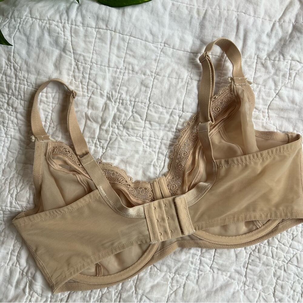 Wacoal Nude Mesh Sheer Underwire Bra 40DDD - Picture 4 of 5